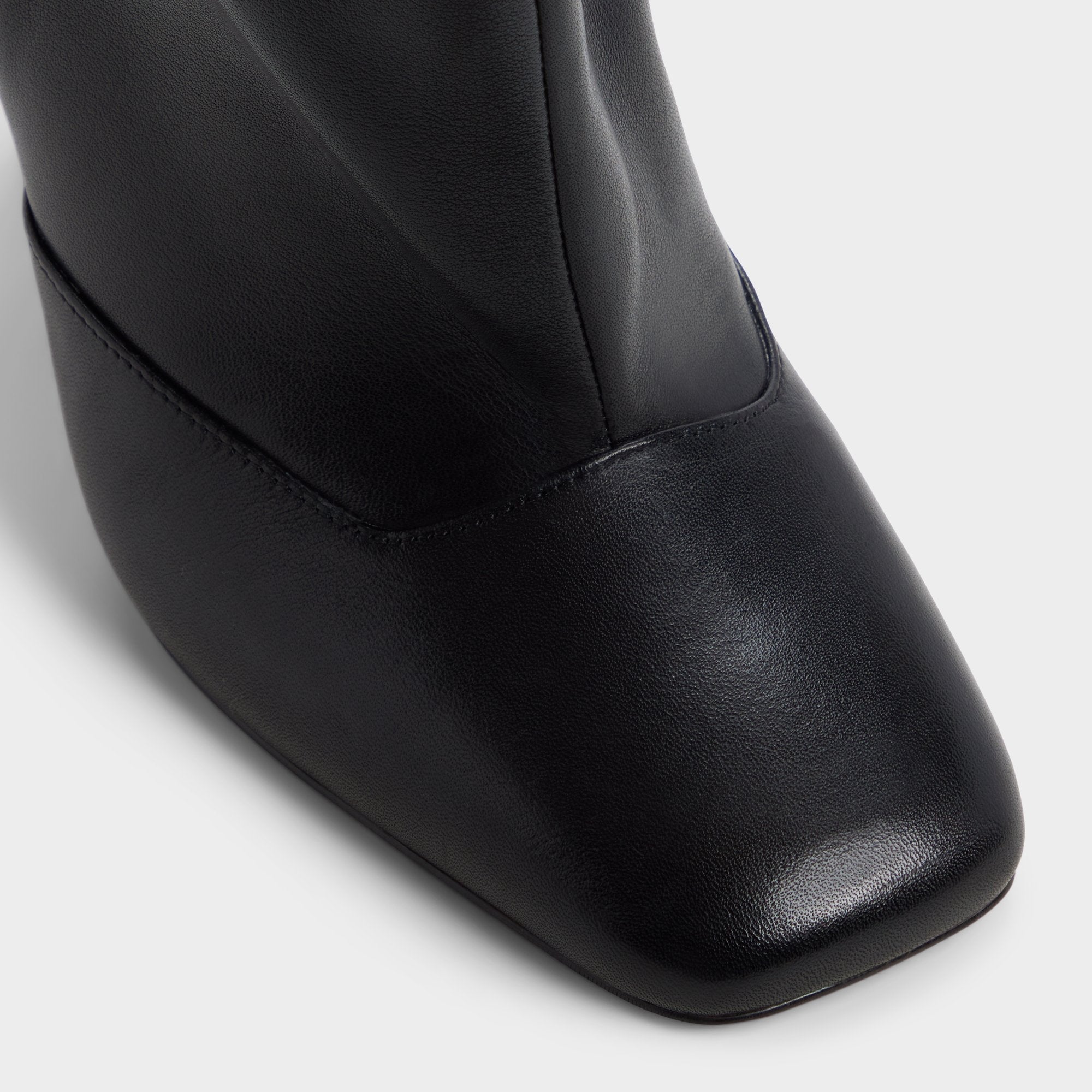 Aleena in Black - Knee-high boot, Stiletto heel