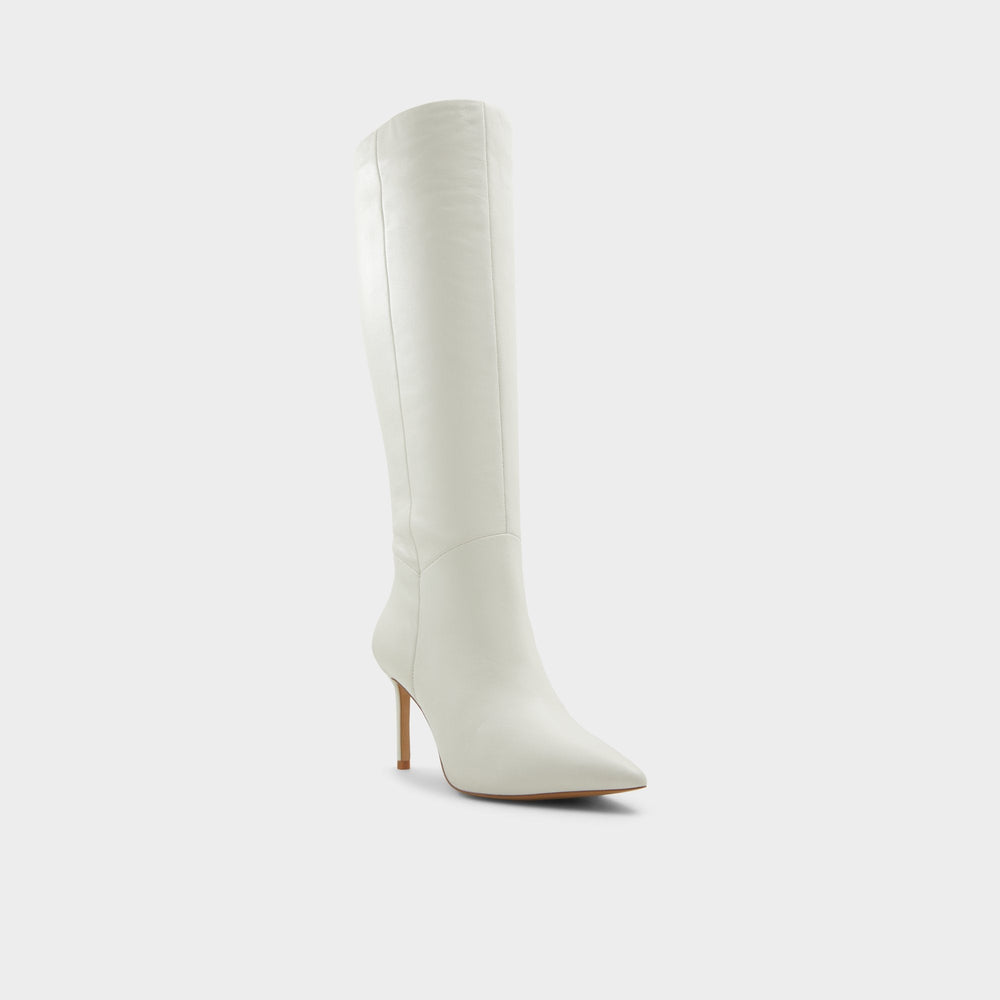 Laroche White/Bone Women's Tall Boots - Knee-high boot, Stiletto heel
