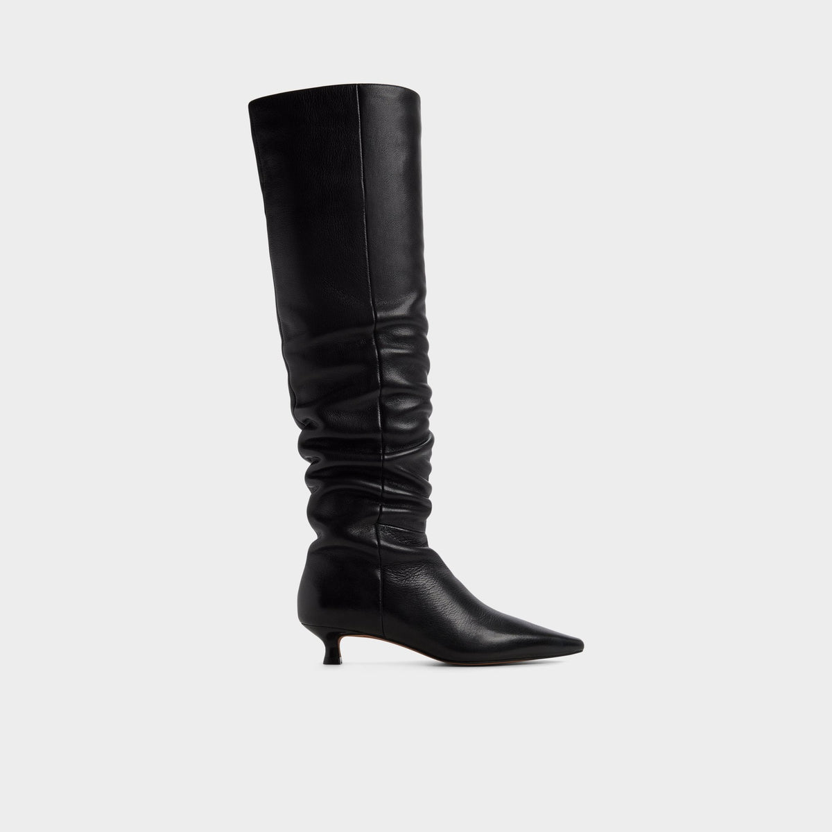 Muttsee Black Women's Tall Boots - Over-the-knee boot, Kitten heel