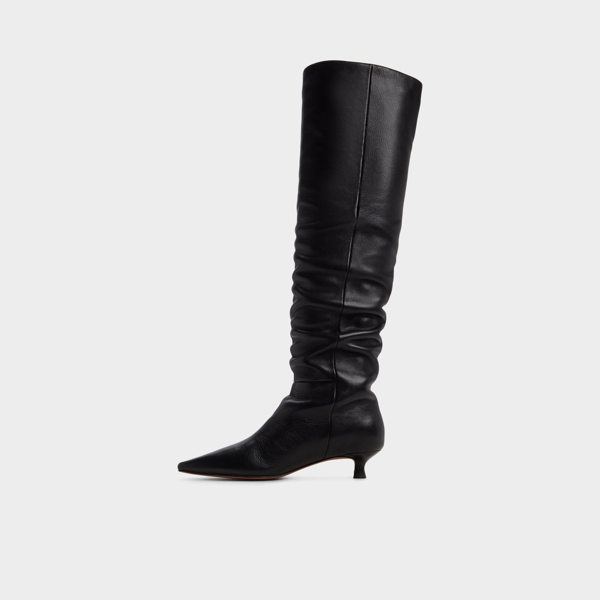 Muttsee Black Women's Tall Boots - Over-the-knee boot, Kitten heel