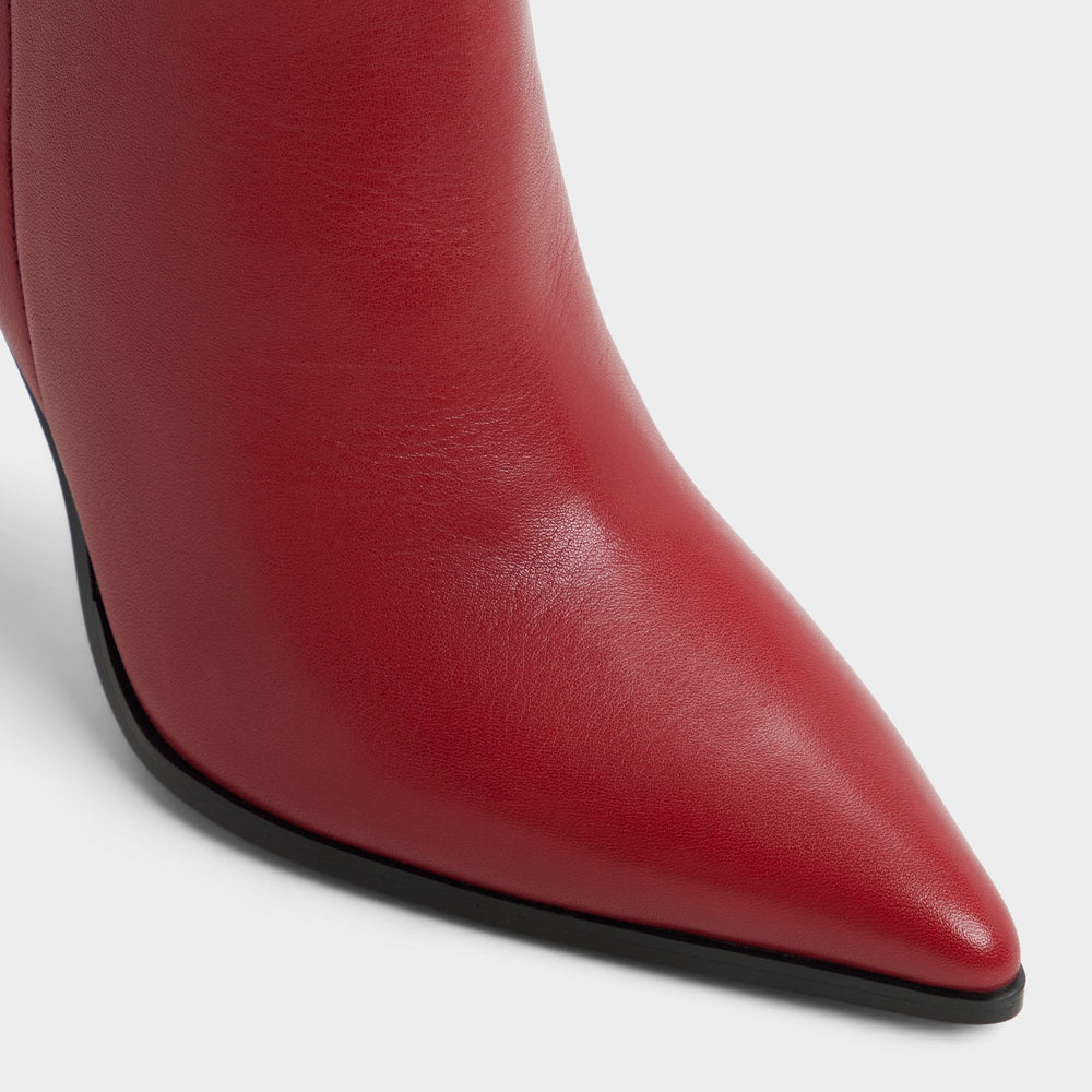 Maellie in Dark Red - Knee-high boot, Stiletto heel