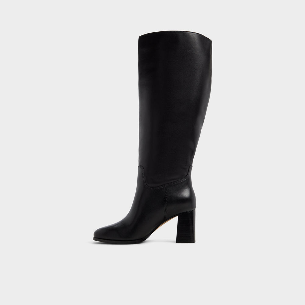 Elyze in Wc Black - Knee-high boot, Block heel