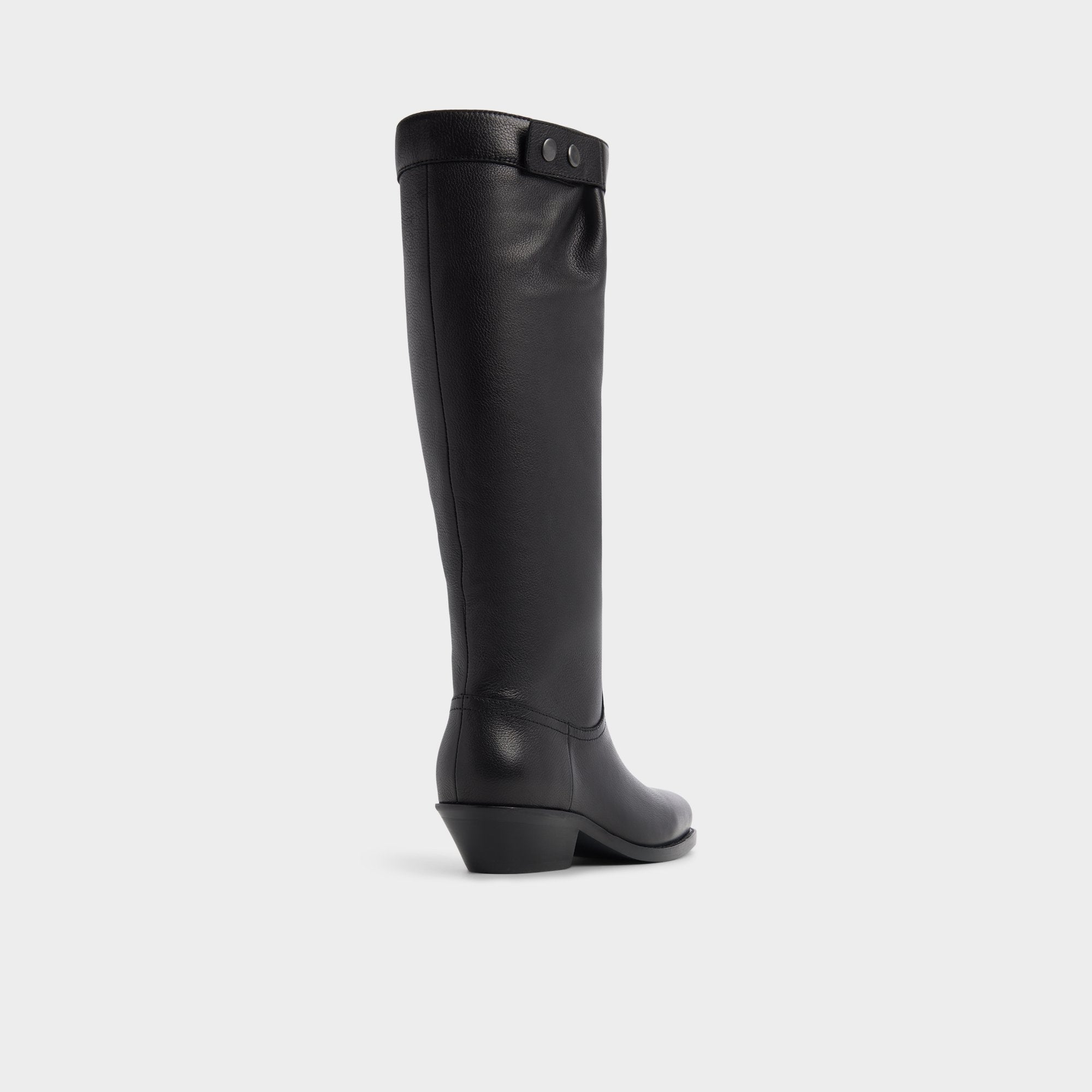 Emberlyn in Black - Knee-high western boot, Cup sole