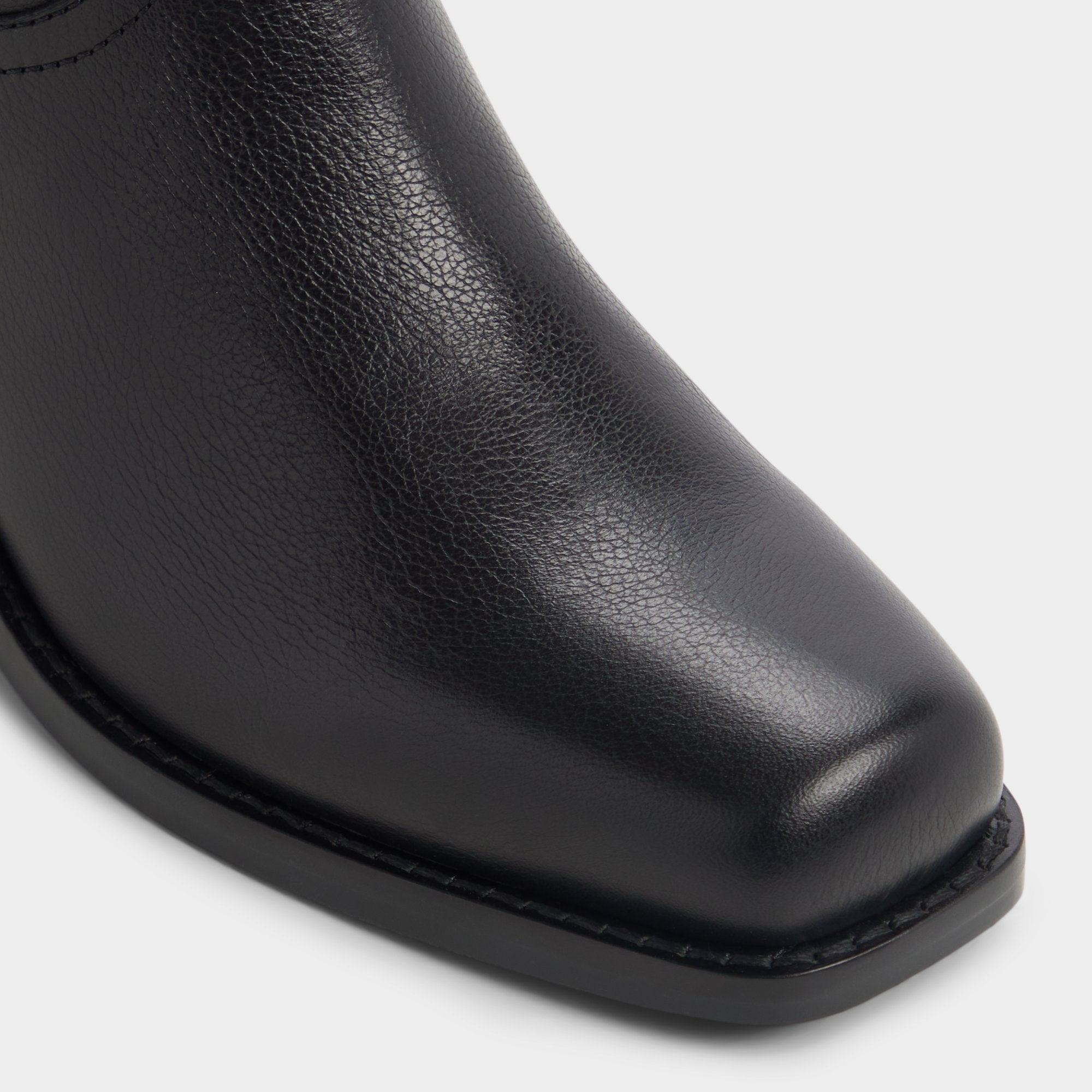 Emberlyn in Black - Knee-high western boot, Cup sole