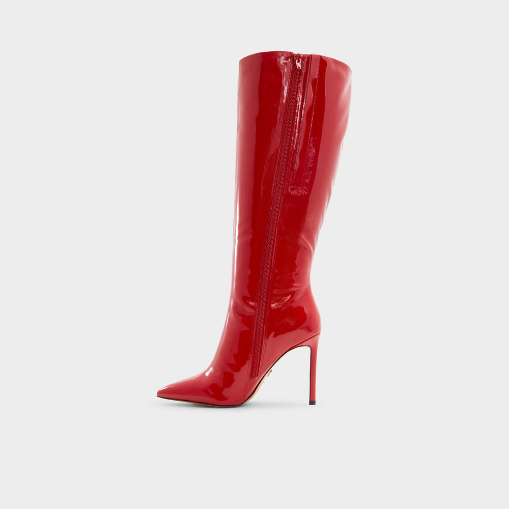 Agathea-wc Red Women's Tall Boots - Knee-high boot, Stiletto heel