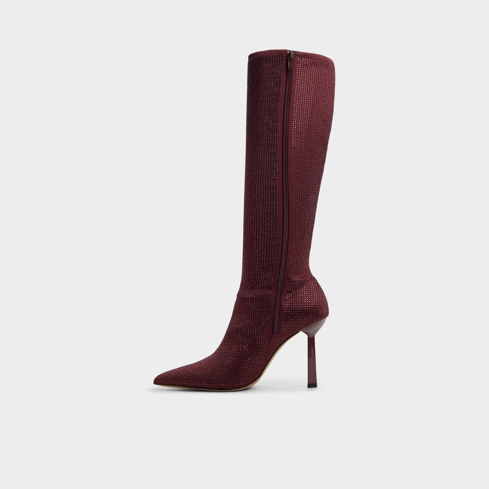 Innez in Bordo - Knee-high boot, Stiletto heel