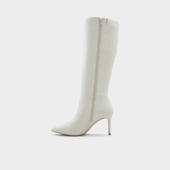 Laroche-wc White/Bone Women's Tall Boots - Knee-high boot, Stiletto heel