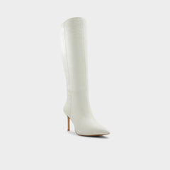 Laroche-wc White/Bone Women's Tall Boots - Knee-high boot, Stiletto heel