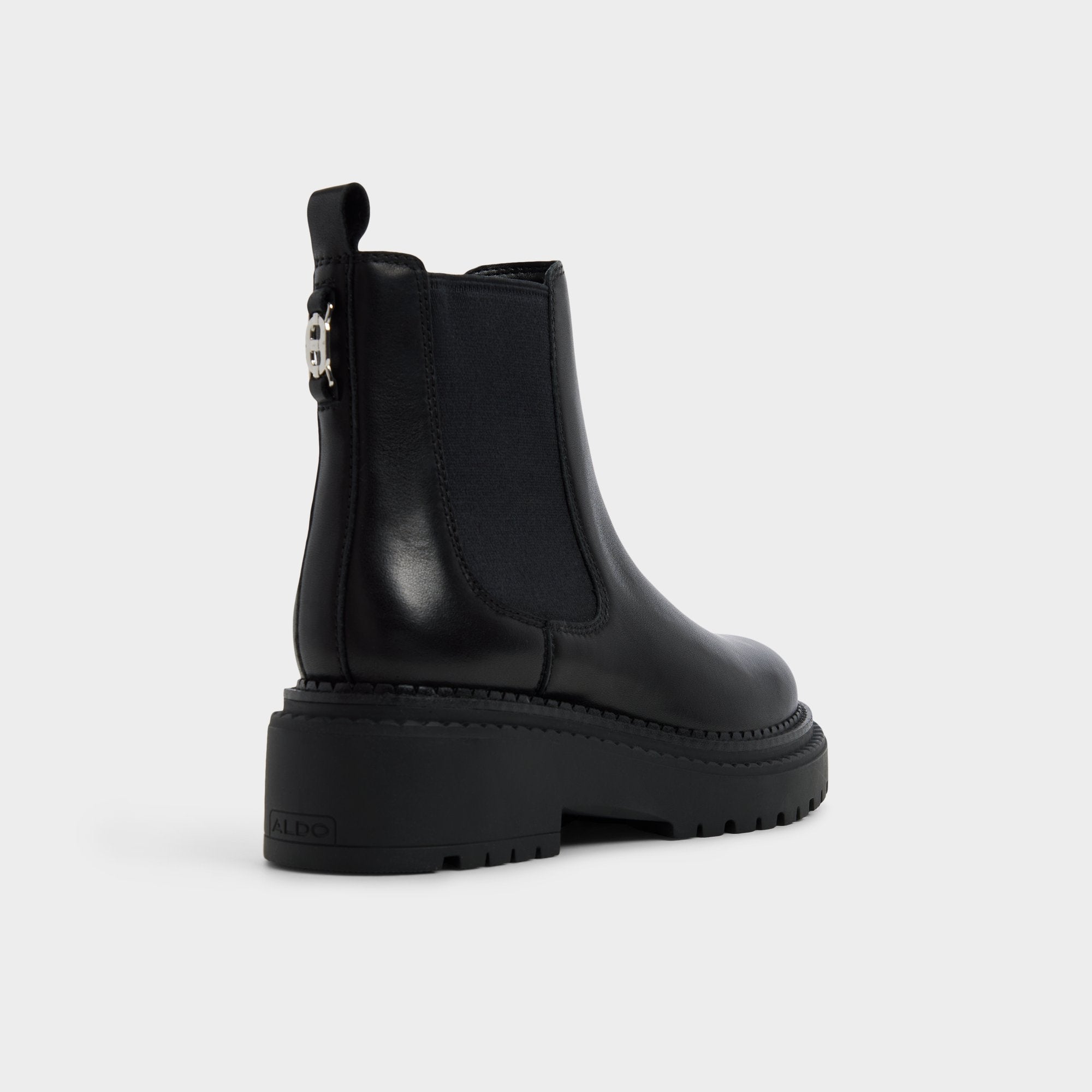 Bestina in Black - Chelsea boot, Lug sole