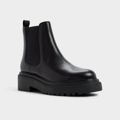 Bestina in Black - Chelsea boot, Lug sole