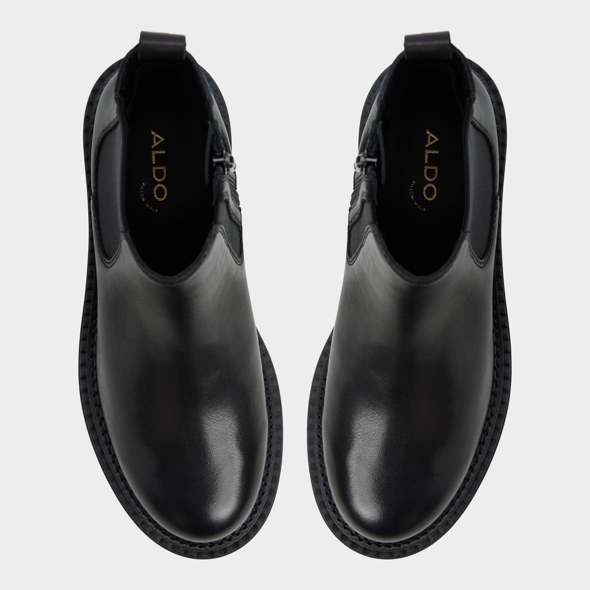 Bestina in Black - Chelsea boot, Lug sole