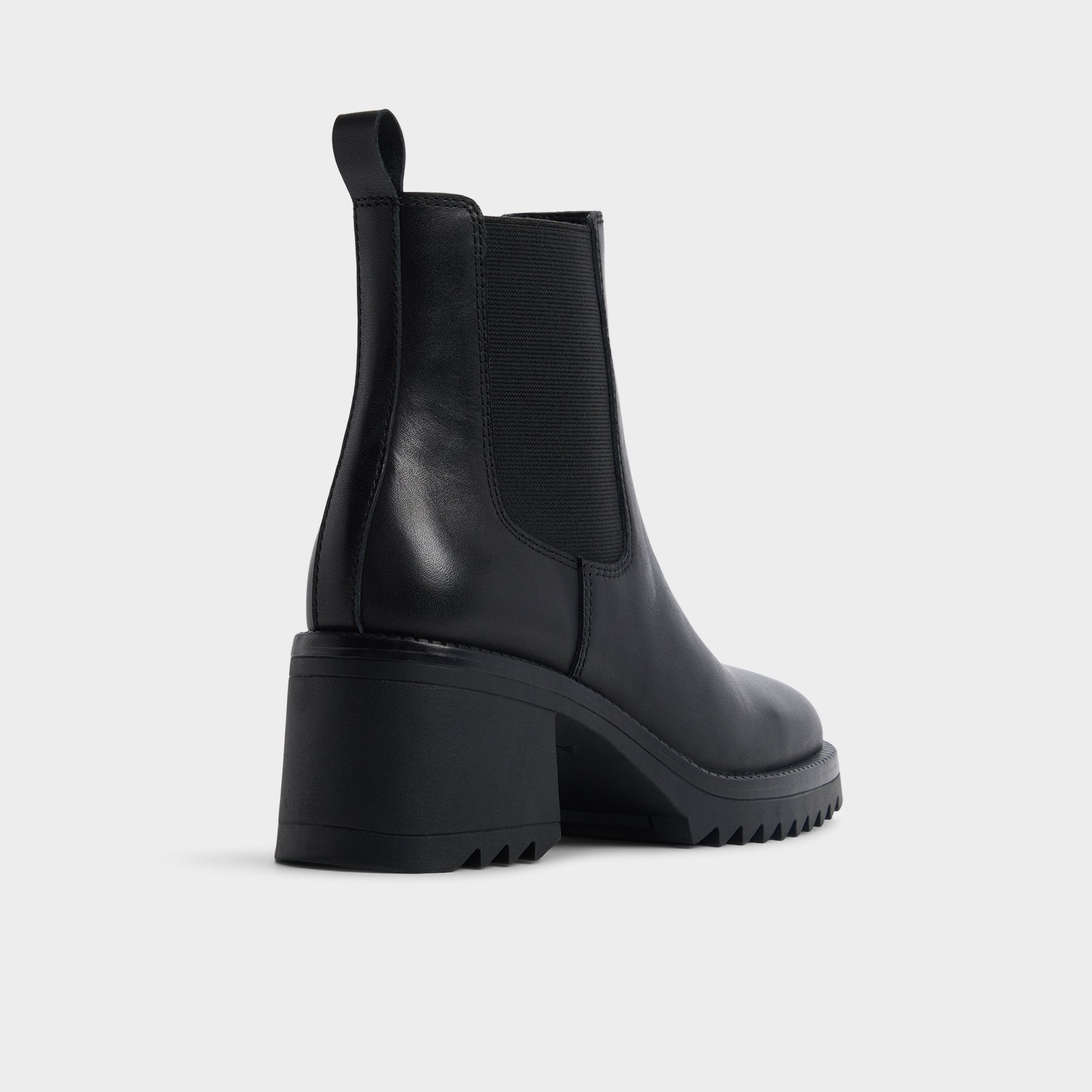 Anneliese in Black - Chelsea boot, Lug sole
