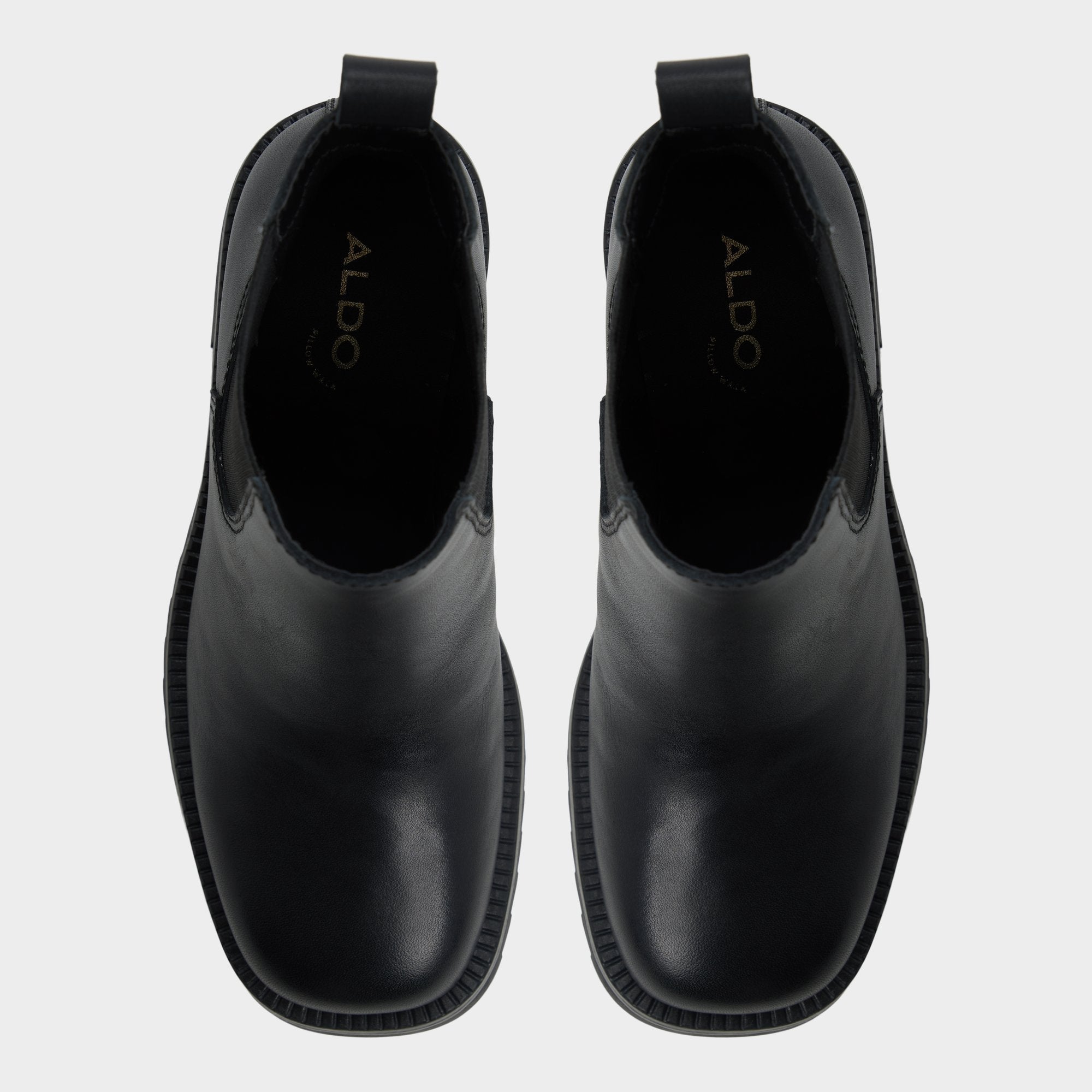 Anneliese in Black - Chelsea boot, Lug sole