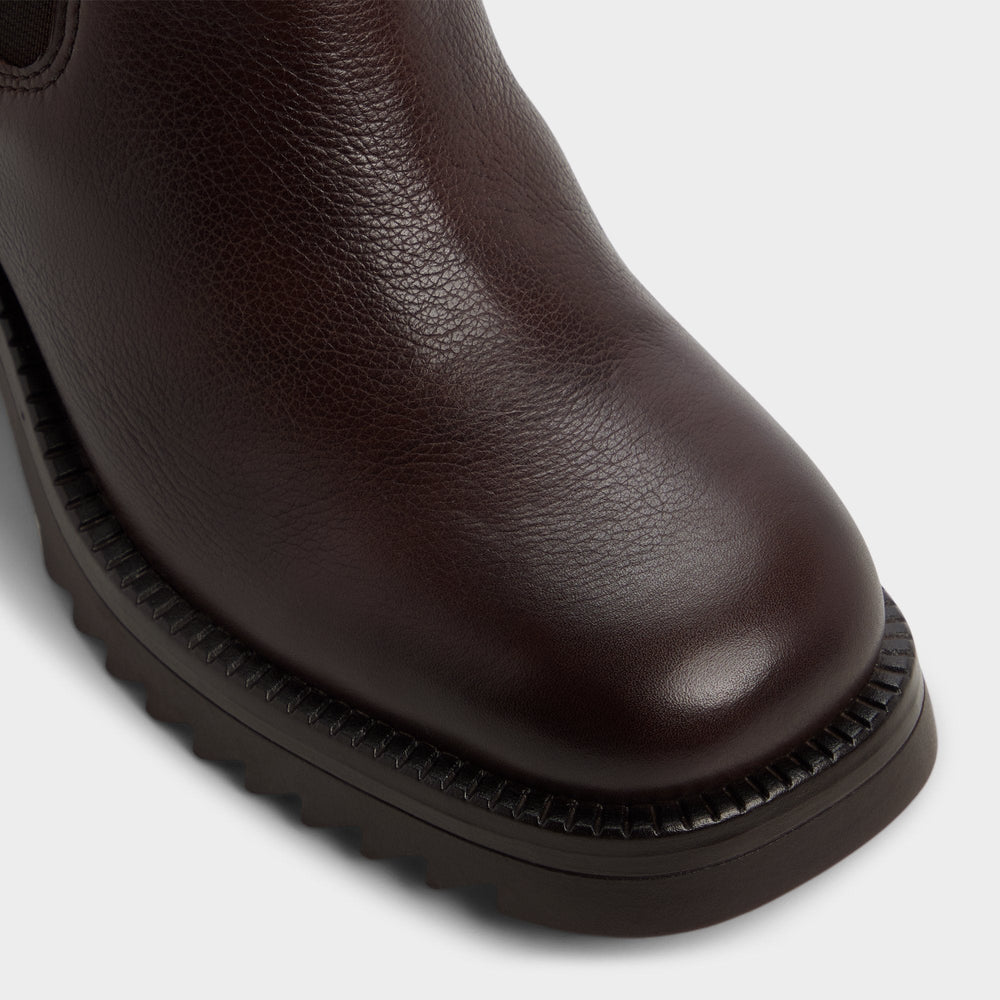 Anneliese in Medium Brown - Chelsea boot, Lug sole