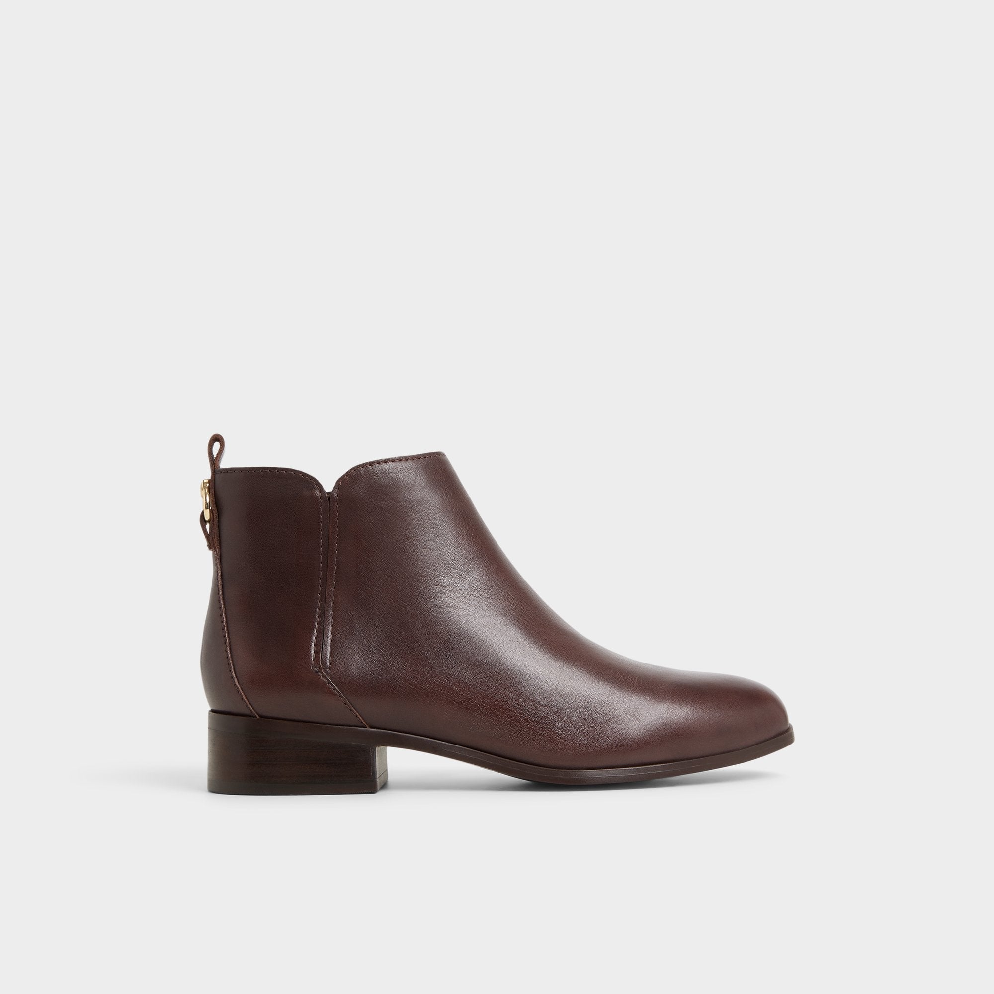 Verity in Dark Brown - Chelsea boot, Block heel