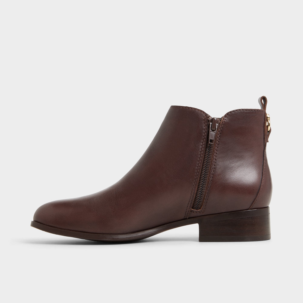 Verity in Dark Brown - Chelsea boot, Block heel