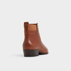 Raneldar in Medium Brown - Chelsea boot, Block heel