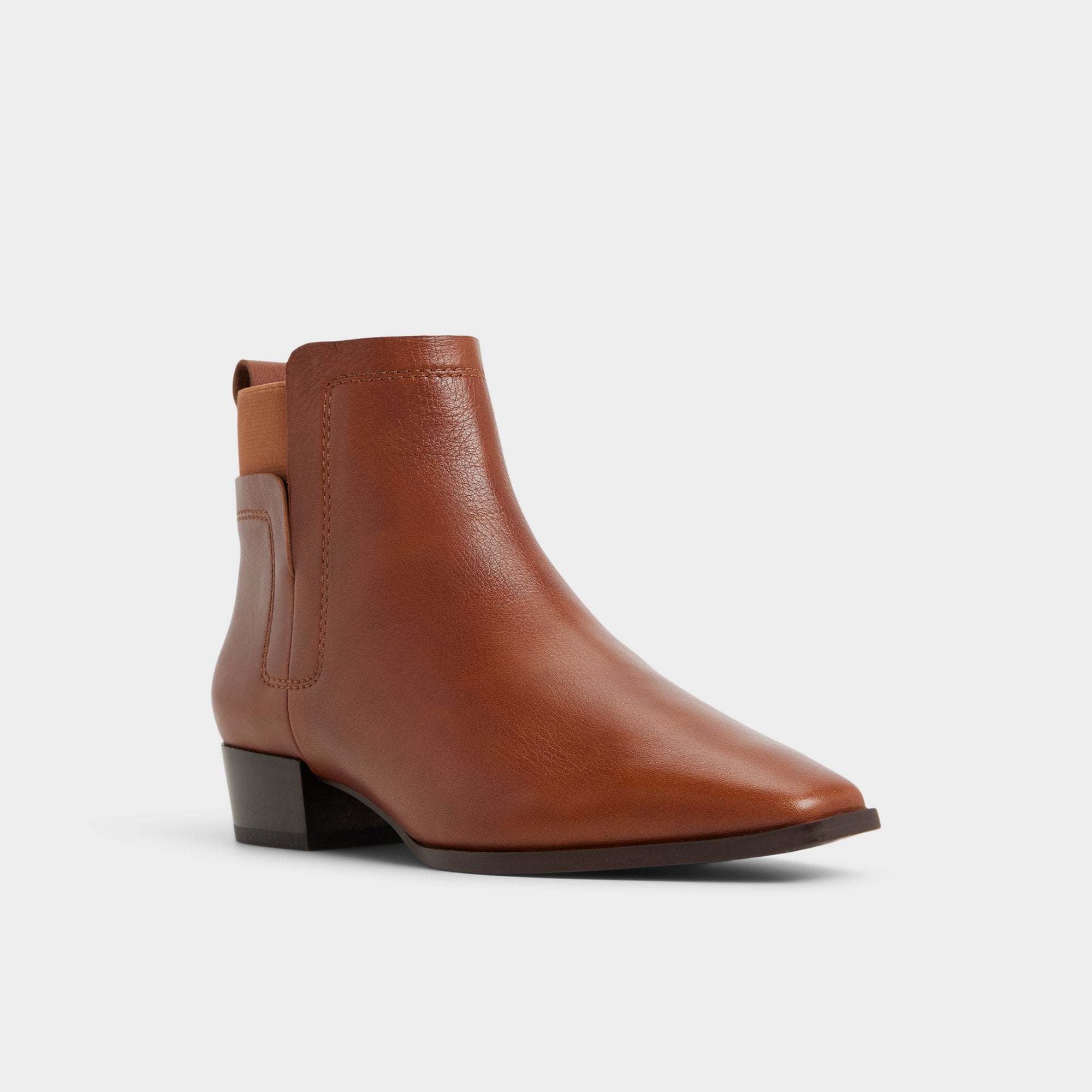 Raneldar in Medium Brown - Chelsea boot, Block heel