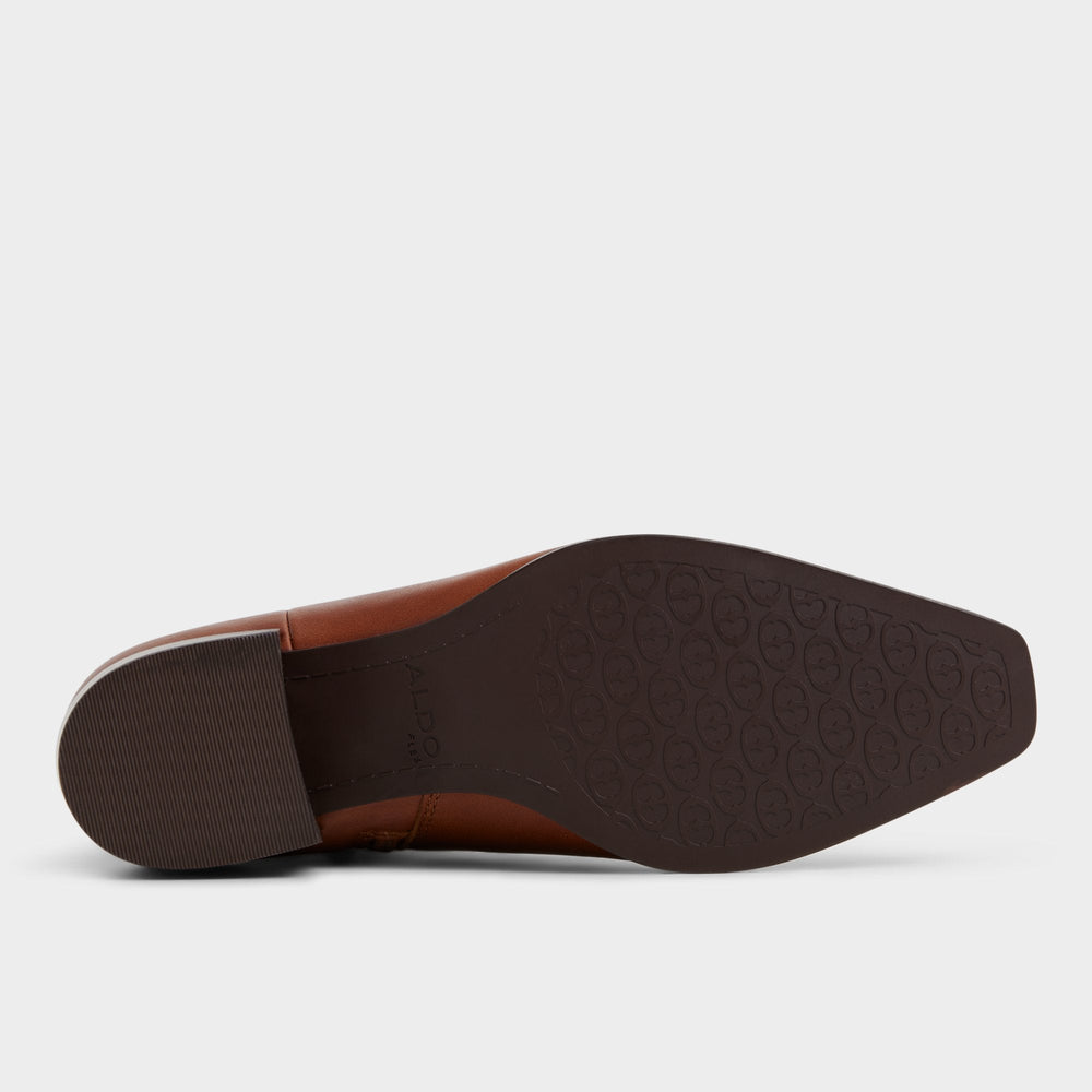 Raneldar in Medium Brown - Chelsea boot, Block heel
