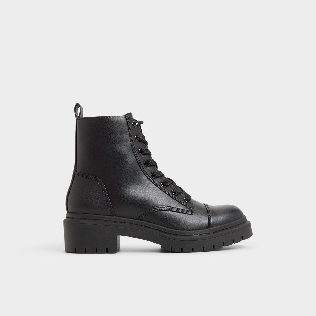 Goer Black Women's Casual boots - Combat ankle boot, Lug sole