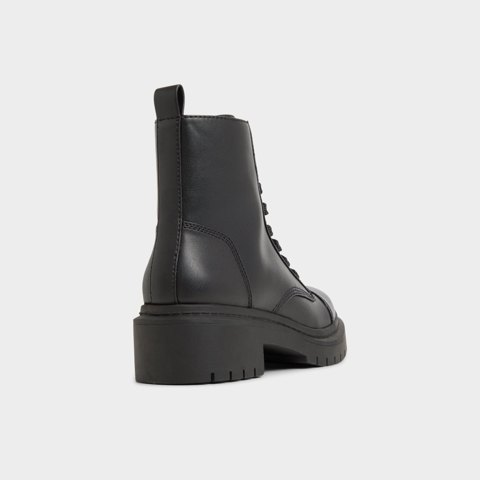 Goer Black Women's Casual boots - Combat ankle boot, Lug sole