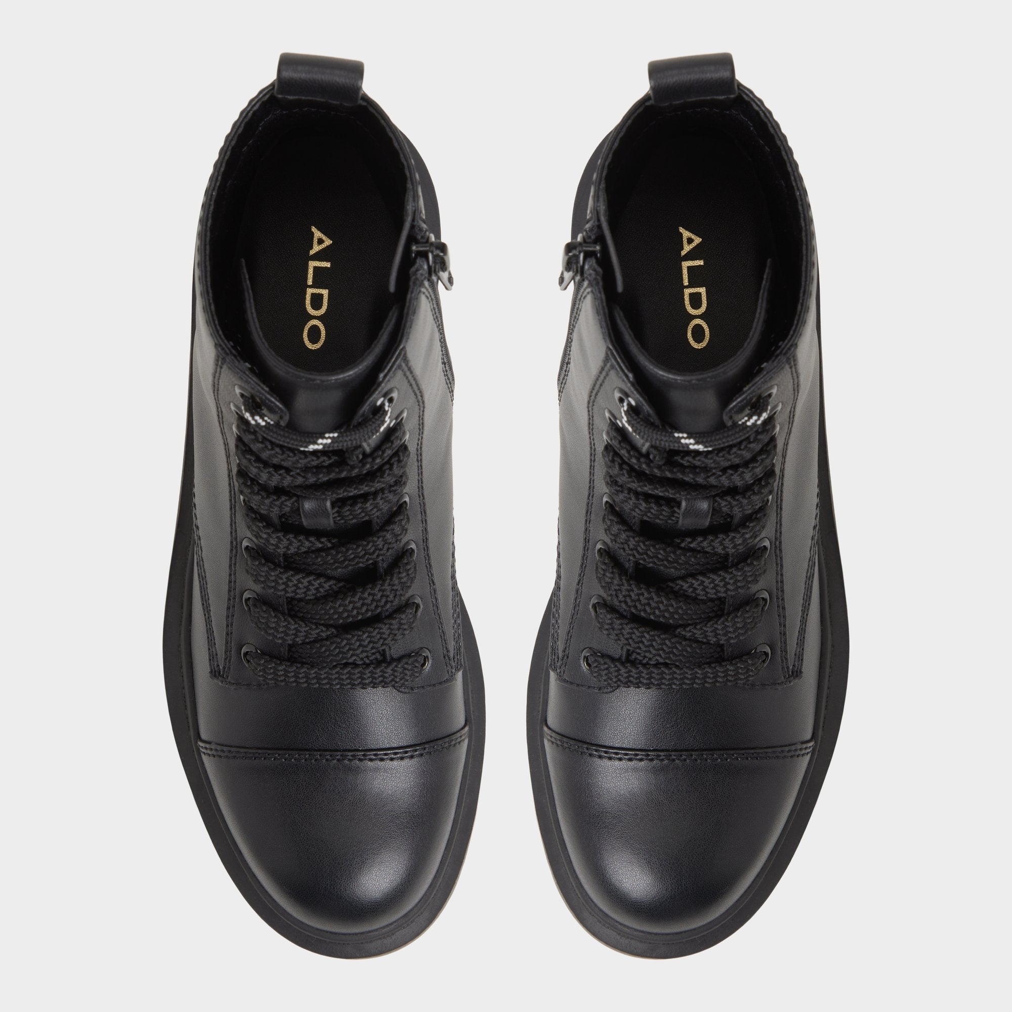 Goer Black Women's Casual boots - Combat ankle boot, Lug sole