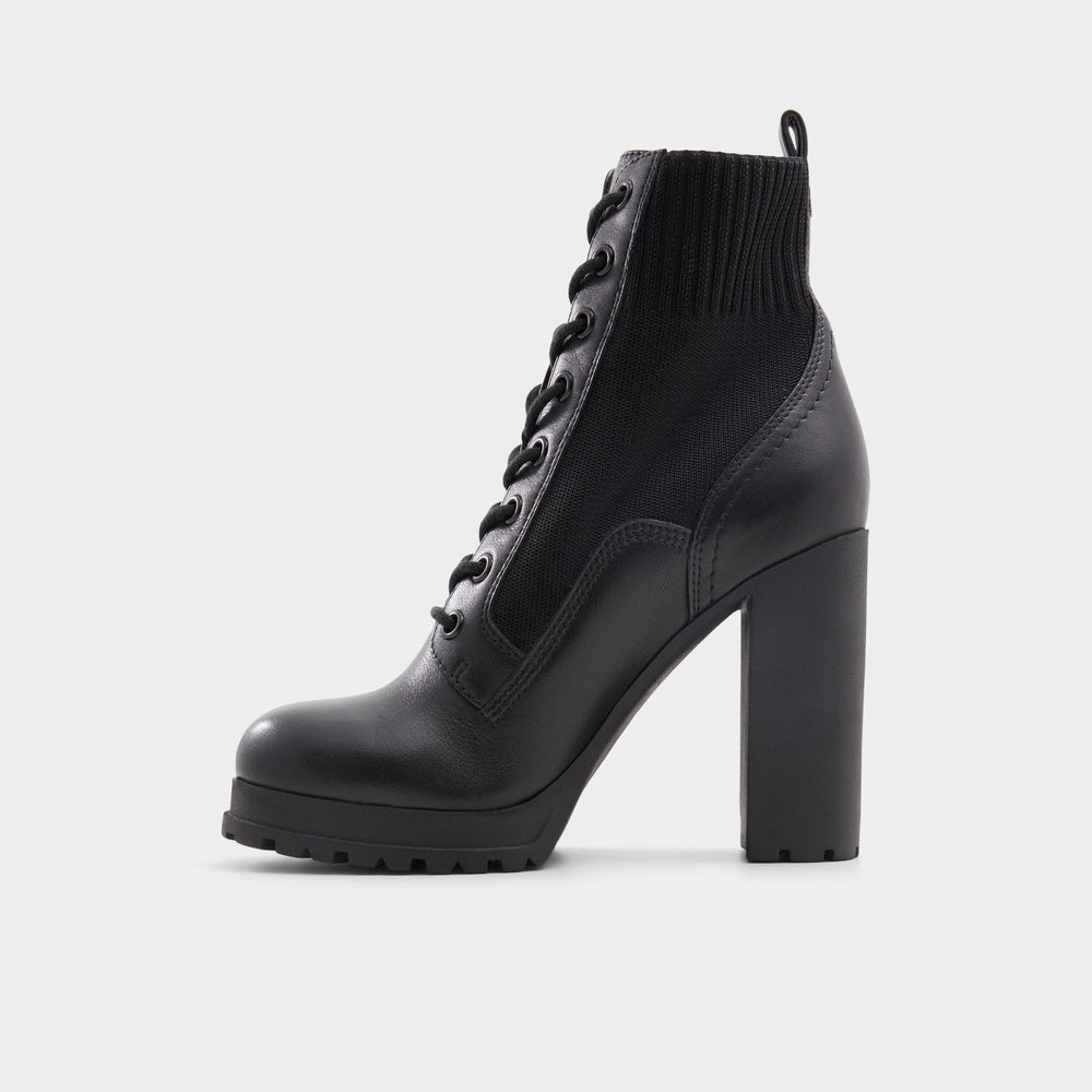 Rebellious Black Women's Combat boots - Combat ankle boot, Lug sole