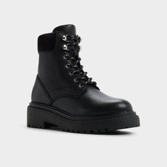 Lewellan in Black - Hiking boot, Lug sole