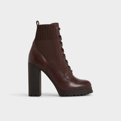 Rebellious in Other Brown - Combat ankle boot, Lug sole