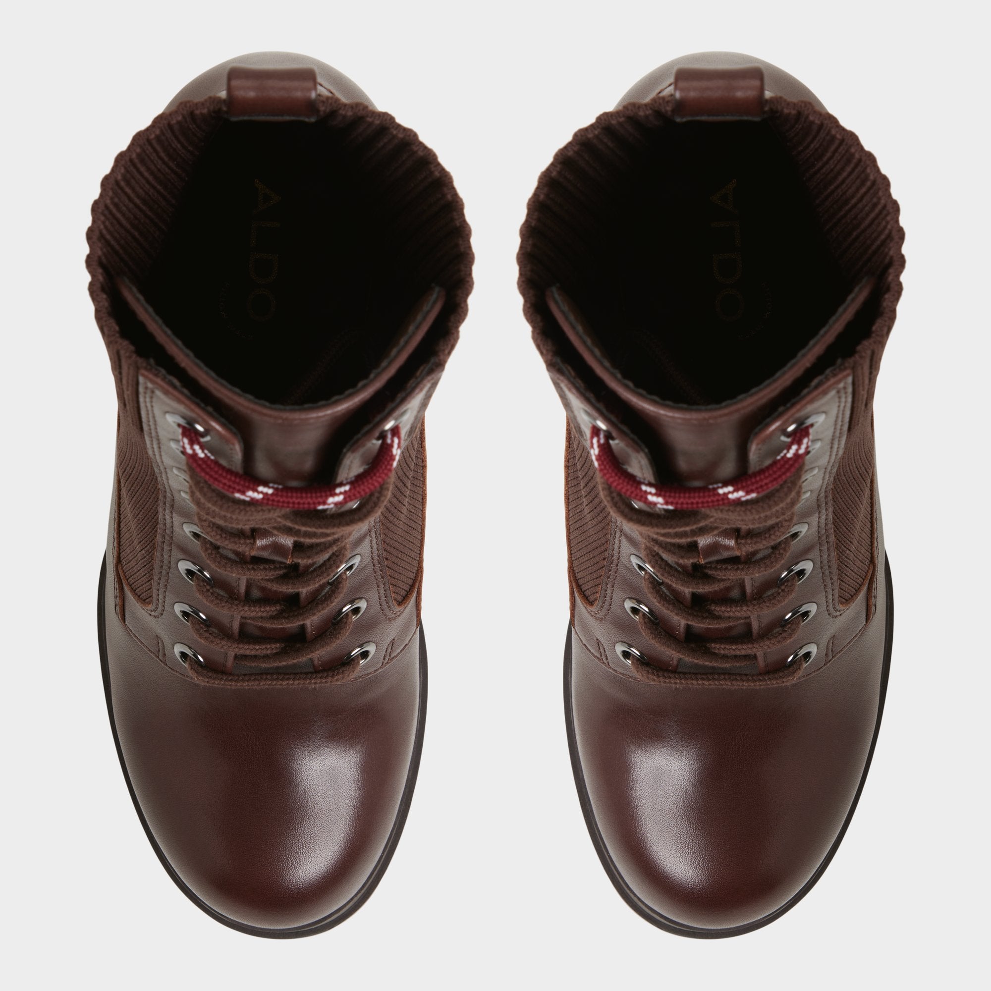 Rebellious in Other Brown - Combat ankle boot, Lug sole