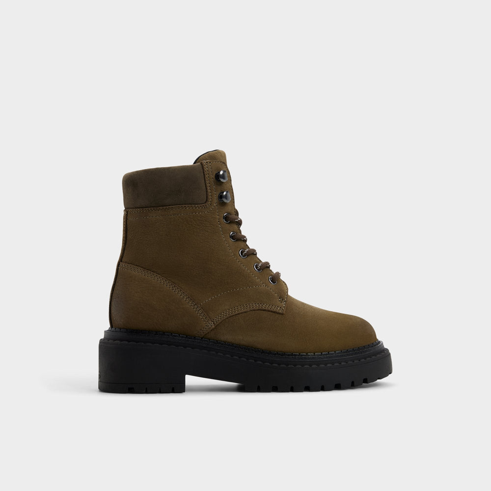 Lewellan in Dark Green - Hiking boot, Lug sole