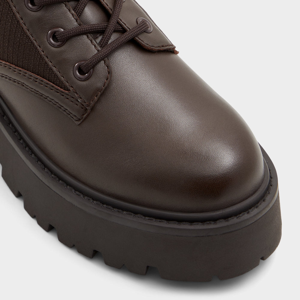 Talaleryknit Brown Overflow Women's Combat boots - Combat ankle boot, Brown