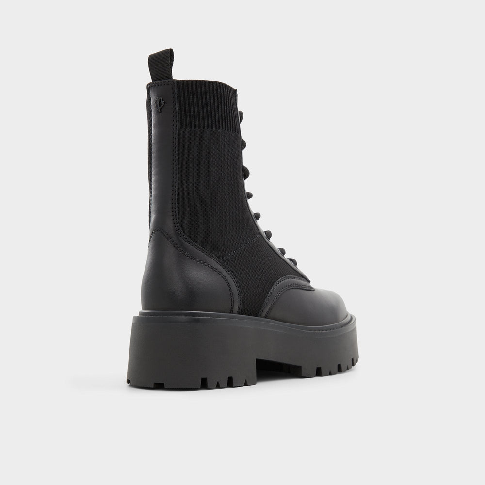 Talaleryknit Black Women's Combat boots - Combat ankle boot, Black