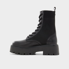 Talaleryknit Black Women's Combat boots - Combat ankle boot, Black
