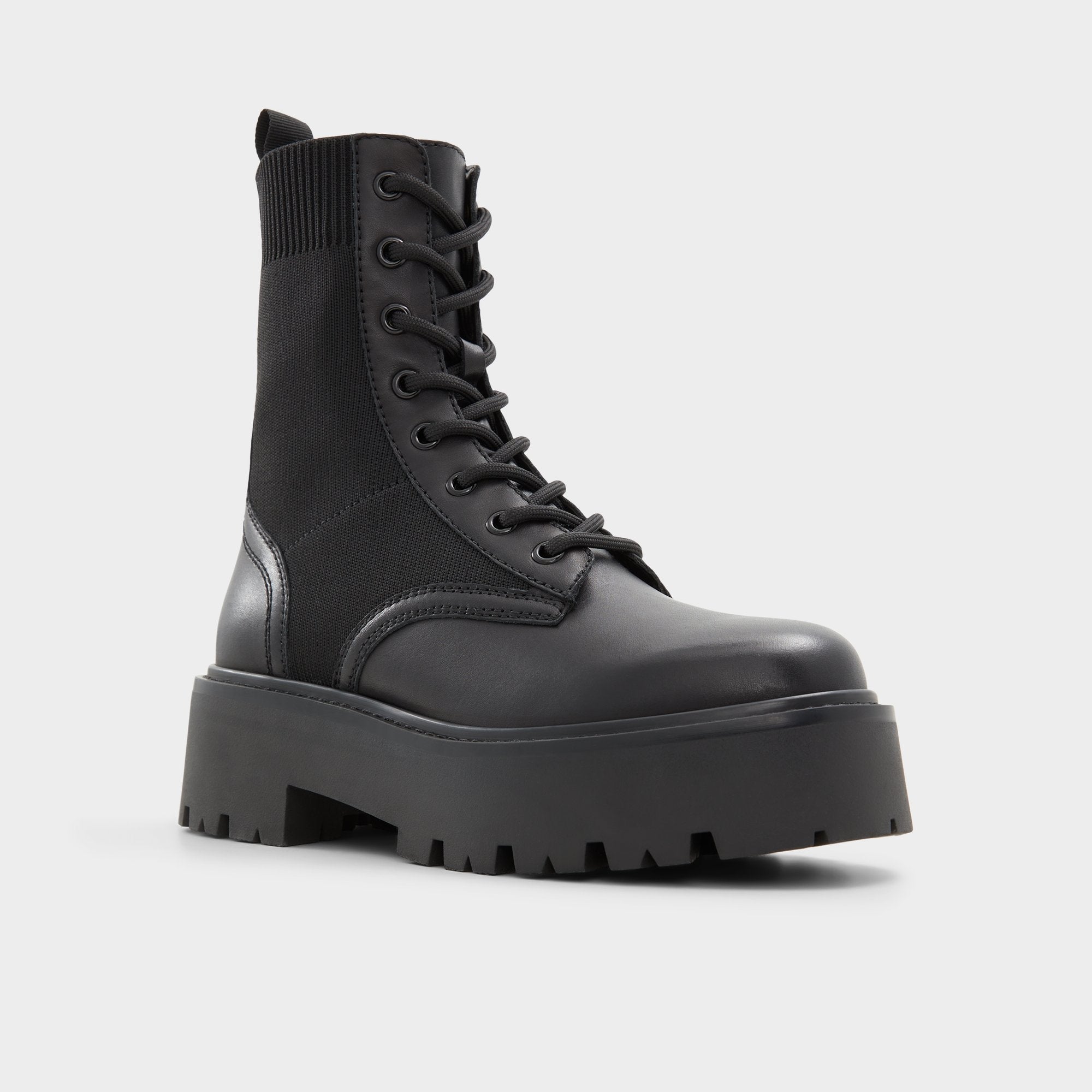 Talaleryknit Black Women's Combat boots - Combat ankle boot, Black