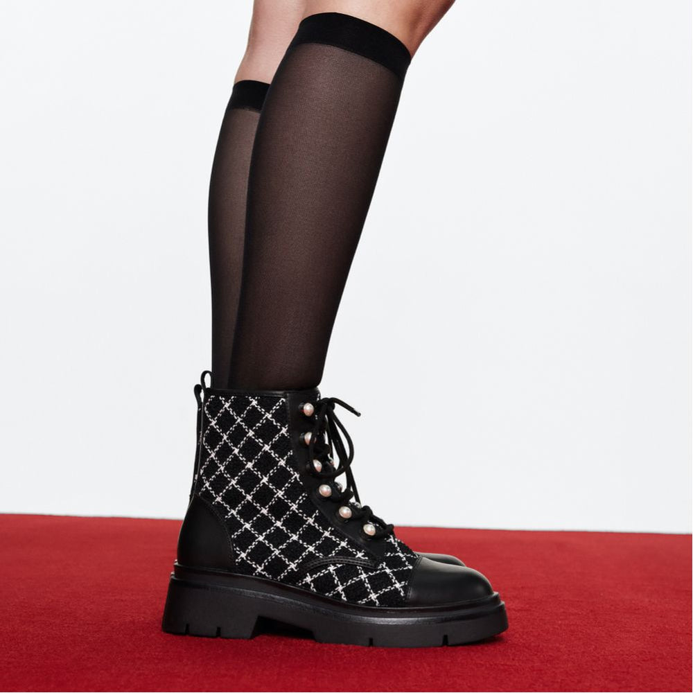 Marthia in Other Black - Combat ankle boot, Black