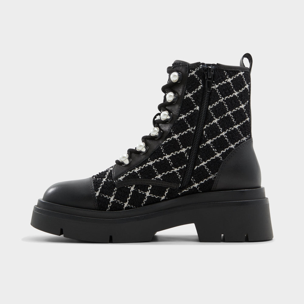 Marthia in Other Black - Combat ankle boot, Black