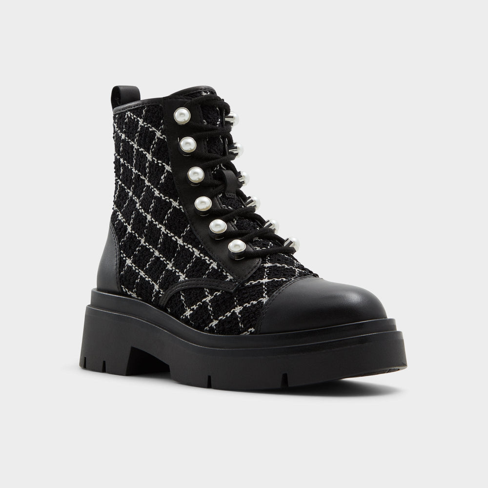 Marthia in Other Black - Combat ankle boot, Black