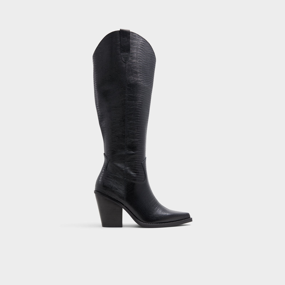 Nevada-wc Black Women's Western - Western knee-high boot, Black