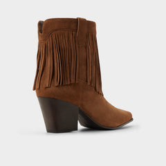 Jollene in Dark Brown - Western boot, Block heel
