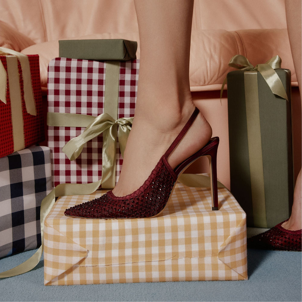 Marciana in Burgundy 14151906 - Slingback heel, Stiletto heel