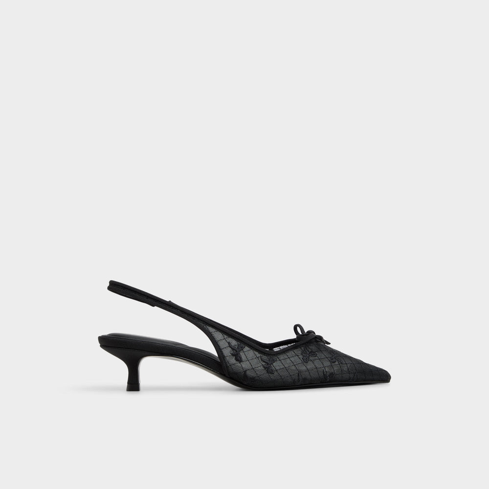 Azaro in Other Black 14151901 - Slingback heel, Kitten heel