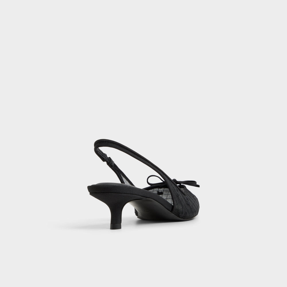 Azaro in Other Black 14151901 - Slingback heel, Kitten heel