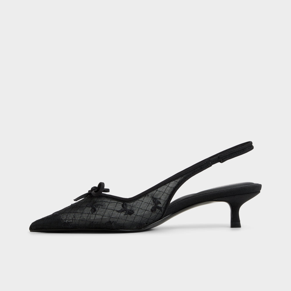 Azaro in Other Black 14151901 - Slingback heel, Kitten heel