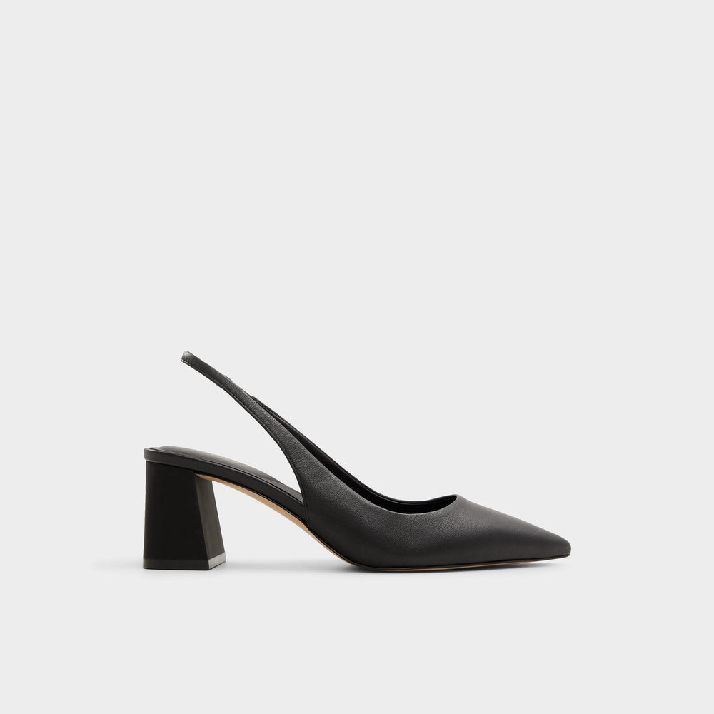 Uliana Black Women's Block heels - Slingback heel, Block heel