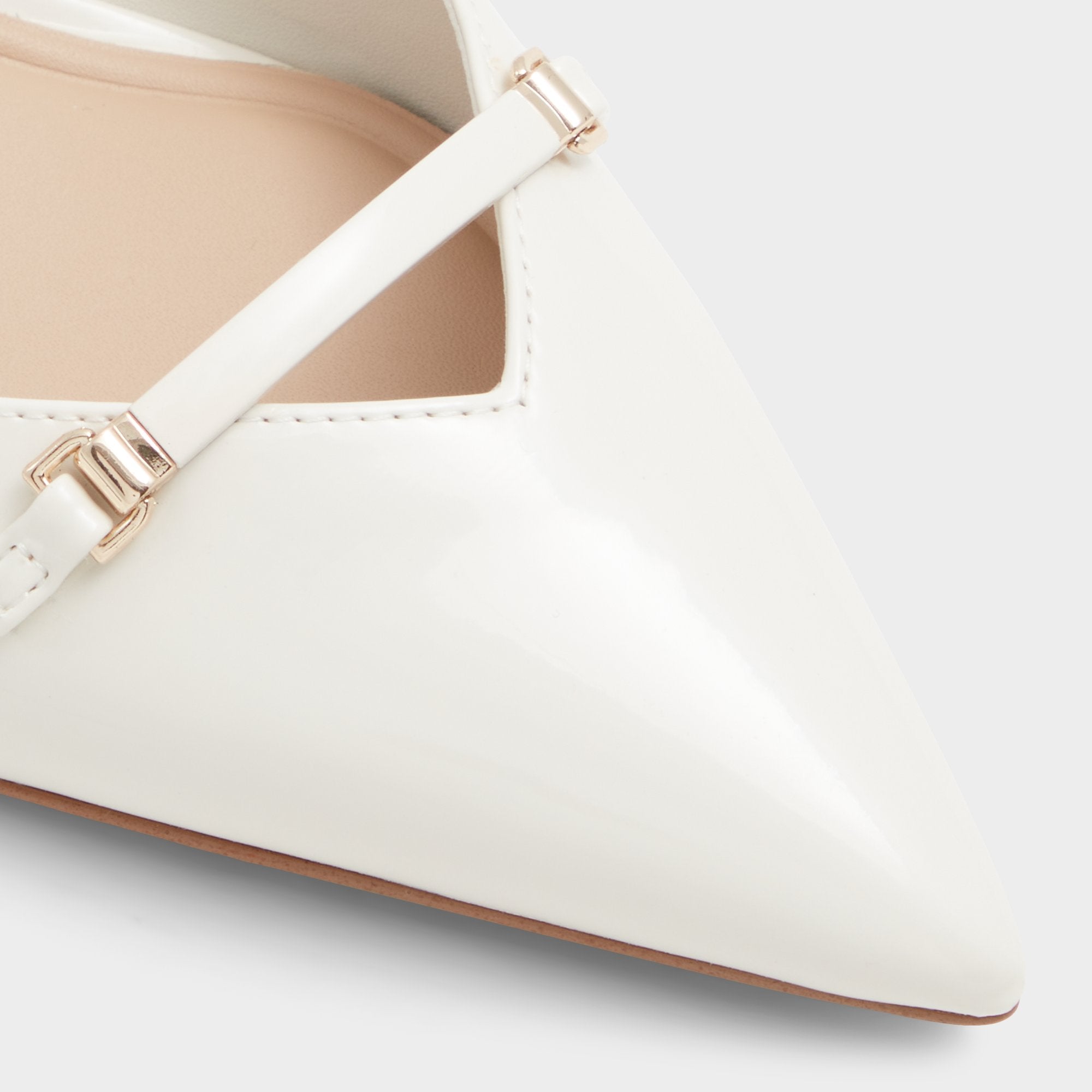 Nailah White/Bone Women's Kitten heels - Slingback heel, Kitten heel