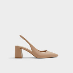 Uliana Beige Women's Block heels - Slingback heel, Block heel