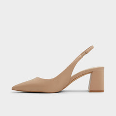 Uliana Beige Women's Block heels - Slingback heel, Block heel