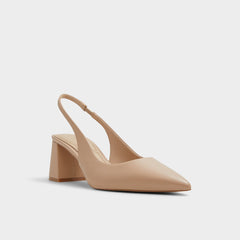 Uliana Beige Women's Block heels - Slingback heel, Block heel