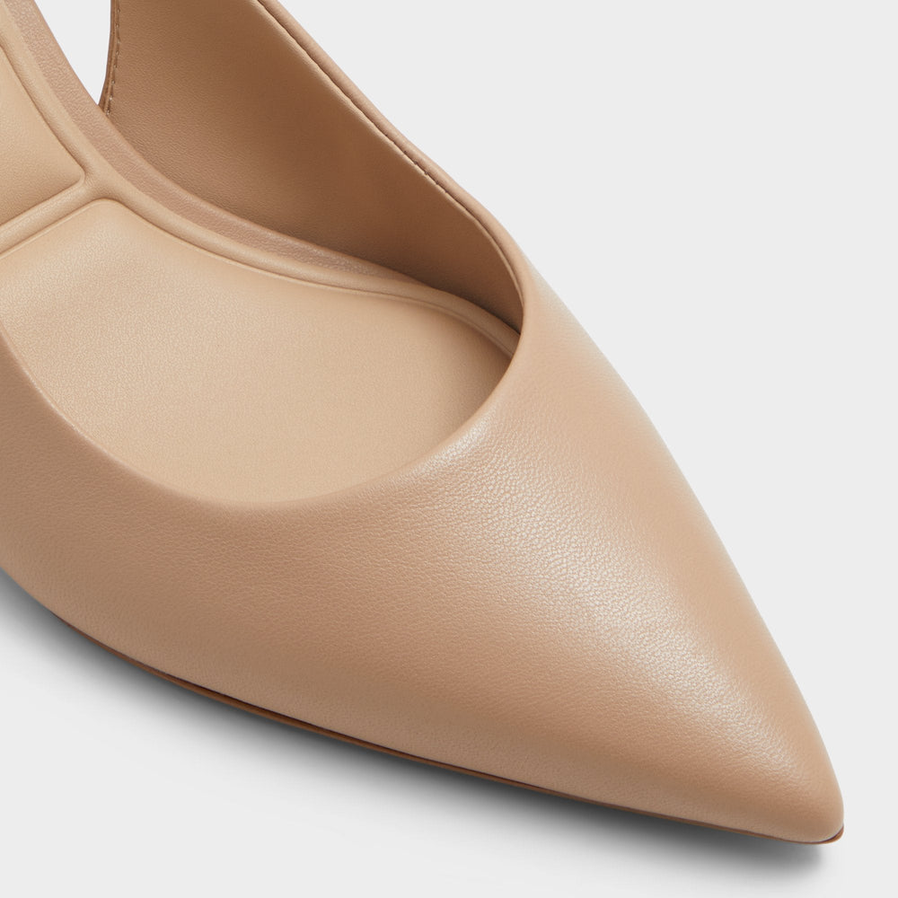 Uliana Beige Women's Block heels - Slingback heel, Block heel